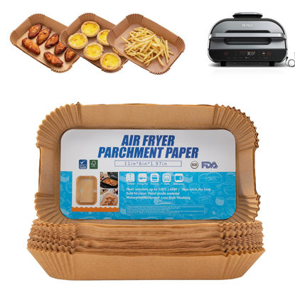Picture of Air Fryer Liners For Ninja Foodi XL Smart FG551 6-in-1 Indoor Grill,100PCS Rectangular Air Fryer Disposable Paper Liner, Parchment Paper Liners for Ninja Smart Xl Air Fryer