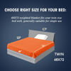 Picture of yescool Weighted Blanket for Adults (15 lbs, 48" x 72", Orange) Cooling Heavy Blanket for Sleeping Perfect for 140-160 lbs, Twin Size Breathable Blanket with Premium Glass Bead, Machine Washable