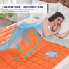 Picture of yescool Weighted Blanket for Adults (15 lbs, 48" x 72", Orange) Cooling Heavy Blanket for Sleeping Perfect for 140-160 lbs, Twin Size Breathable Blanket with Premium Glass Bead, Machine Washable