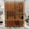 Picture of AmazerBath Premium EVA Shower Curtain Amber, Luxury Shower Curtain Clear Brown Jelly-Like Soft, Waterproof Clear Brown Shower Curtain with 3 Weighted Stones and 12 Grommets, Recyclable Packaging