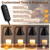Picture of Marycele Candle Warmer Lamp with Timer, Electric Black Candle Lamp Warmer for Jar Candle, Mothers Day Gifts for Mom, House Warming Gifts New Home Decor Aesthetic, Dimmable Wax Melt Warmer with 2 Bulbs