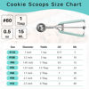 Picture of HOMURE H Small Cookie Scoop 1 Tbsp, Size #60 Cookie Dough Scoop, 1 Tablespoon Cookie Scoop for Baking, Mint, Spring-Loaded Scoop, Comfortable Grip