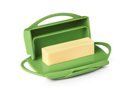 Picture of Butterie Flip-Top Butter Dish with Matching Spreader (Green)