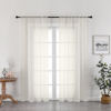 Picture of OWENIE Ivory Sheer Curtains 72 Inches Long 2 Panels, Transparent Voile Sheer Curtain Double Rod Pocket Gauze Drapes for Living Room Bedroom Window Sliding Glass Door Treatment, 42 x 72 Inch