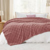 Picture of Bedsure Queen Blanket for Bed - Super Soft Cozy Blankets for Women, Cute Large Fall Blanket for Girls, Pink, 90x90 Inches