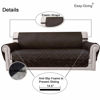 Picture of Easy-Going Reversible Loveseat Couch Cover for 2 Cushion Couch Sofa Cover for Dogs Water Resistant Furniture Protector with Foam Sticks Elastic Straps for Pet (Loveseat, Chocolate/Beige)