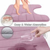 Picture of Yimobra Memory Foam Toilet Bath Mat U-Shaped, 24 X 20 Inches,Soft and Comfortable, Super Water Absorption, Non-Slip, Machine Wash and Easier to Dry for Bathroom Commode Contour Rug, Mauve
