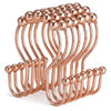 Picture of Goowin Shower Curtain Hooks, 12 Pcs Shower Curtain Rings, Stainless Steel Shower Curtain Hooks Rings Rust Proof, Smooth Sliding Anti-Drop Double Shower Hooks for Shower Curtain, Rods (Rose Gold)