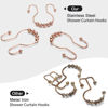 Picture of Goowin Shower Curtain Hooks, 12 Pcs Shower Curtain Rings, Stainless Steel Shower Curtain Hooks Rings Rust Proof, Smooth Sliding Anti-Drop Double Shower Hooks for Shower Curtain, Rods (Rose Gold)