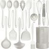 Picture of Silicone Cooking Utensils Set - 446°F Heat Resistant Silicone Kitchen Utensils,Spatula,Spoon, Kitchen Utensil Sets Gadgets Tools Set for Nonstick Cookware,Dishwasher Safe Bpa Free (Cream White)