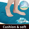 Picture of Yimobra Memory Foam Bath Mat Large Size 36 x 24 Inches, Soft and Comfortable, Super Water Absorption, Non-Slip, Thick, Machine Wash, Easier to Dry for Bathroom Floor Rug, Peacock Blue