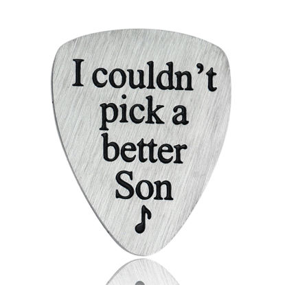 Picture of I Couldn’t Pick A Better Son Guitar Pick Jewelry Gift for Son From Mom Dad Musician Gifts