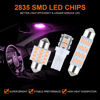 Picture of iFunyLED 24 Pieces Dome Light LED Car Interior Bulb Kit Set 194 T10 DE3175 578 31mm 42mm Bulbs Interior Replacement Lights for Car Map License Plate Door Side Marker Cornering Trunk Light - Purple