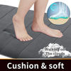 Picture of Yimobra Memory Foam Bath Mat Large Size, 36.2 x 24 Inches,Soft and Comfortable, Super Water Absorption, Non-Slip, Thick, Machine Wash, Easier to Dry for Bathroom Floor Rug, Dark Gray