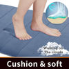 Picture of Yimobra Memory Foam Bath Mat Large Size, 36.2 x 24 Inches,Soft and Comfortable, Super Water Absorption, Non-Slip, Thick, Machine Wash, Easier to Dry for Bathroom Floor Rug, Denim Blue