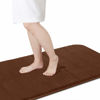 Picture of Yimobra Memory Foam Bath Mat Large Size,70 x 24 Inches, Soft and Comfortable, Super Water Absorption, Non-Slip, Thick, Machine Wash, Easier to Dry for Bathroom Floor Rug, Brown