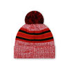 Picture of FOCO Tampa Bay Buccaneers NFL Logo Heather Stripe Pom Beanie Hat, Team Color