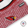 Picture of FOCO Arizona Cardinals NFL Logo Heather Stripe Pom Beanie Hat, Team Color
