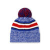 Picture of FOCO Buffalo Bills NFL Logo Heather Stripe Pom Beanie Hat, Team Color