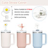 Picture of Stanley Cup Accessories Set Including 6 Pcs Silicone Spill Proof Stopper, 2 Pcs Straw Cover Cap for 9-10 mm Straws, 1 Pcs Clear Silicone Boot for Stanley Cup Stanley 40oz & 30oz Tumbler (PINK)