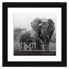 Picture of Americanflat 11x11 Picture Frame with Shatter-Resistant Glass - Use as 8x8 Frame with Mat or 11x11 Frame Without Mat - Signature Collection - Photo Frame for Wall Display - Black