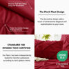 Picture of CozyLux Red Comforter Full - 7 Pieces Bed in a Bag Dark Red, Pintuck Full Size Comforter Sets Pinch Pleat Bedding Sets with All Season Comforter, Flat Sheet, Fitted Sheet and Pillowcases & Shams