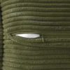 Picture of MIULEE Olive Green Corduroy Pillow Covers 18x18 inch with Splicing Set of 2 Super Soft Boho Striped Pillow Covers Broadside Decorative Spring Textured Throw Pillows for Couch Cushion Bed Livingroom