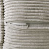 Picture of MIULEE Light Grey Corduroy Pillow Covers 18 x 18 inch with Splicing Set of 2 Super Soft Boho Striped Pillow Covers Broadside Decorative Textured Throw Pillows for Couch Cushion Bed Livingroom