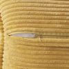 Picture of MIULEE Gold Pillow Covers 18x18 Inch with Splicing Set of 2 Super Soft Boho Striped Corduroy Pillow Covers Broadside Decorative Textured Throw Pillows for Couch Cushion Livingroom