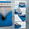 Picture of Kalimba Thumb Piano,YUNDIE Portable 21 Keys Mbira Finger Piano with Tune Hammer and Study Instruction,Musical Instruments Gift for Kid Adult Beginners Professional(Blue)