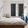 Picture of BGment Blackout Curtains 54 Inch Length 2 Panels Set, Dark Grey Room Darkening Curtains Black Out Thermal Grommet Curtains for Bedroom, 2 Panels, Each 46 x 54 Inch, Dark Grey