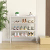 Picture of ROMGUAR CRAFT 4 Tier Bamboo Shoe Rack for Closet Free Standing Wood Shoe Shelf for Entryway Small Space Stackable 27"x11"x26" (White)