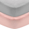 Picture of Flannel Crib Sheet 2 Pack, 100% Cotton Flannel Crib Sheet, Heavenly Soft Fitted Crib Sheet for Standard Crib (28" X 52") and Toddler Mattresses, Grey&Pink