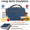 Picture of GYEUKHAM Insulated Lunch Box for School, Thermal Reusable Durable Freezable Lunch Bags for Kids Boys Girls Men Women - Small Soft Cooler Portable Lunch Tote Kit for Work Picnic Travel,Cyan
