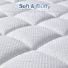 Picture of MATBEBY Bedding Quilted Fitted Twin Mattress Pad Cooling Breathable Fluffy Soft Mattress Pad Stretches up to 21 Inch Deep, Twin Size, White, Mattress Topper Mattress Protector