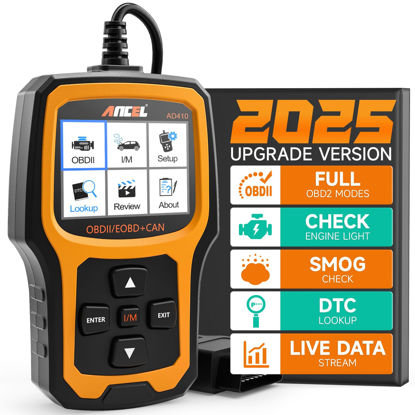 Picture of ANCEL AD410 Enhanced OBD2 Scanner, Vehicle Code Reader for Check Engine Light, Automotive OBD II Scanner Fault Diagnosis, OBDII Scan Tool for All OBDII Cars 1996+, Black/Yellow
