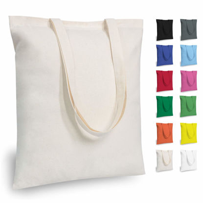 Picture of TOPDesign 6 | 12 | 24 | 48 | 192 Pack Economical Cotton Tote Bag, Lightweight Medium Reusable Grocery Shopping Cloth Bags, Suitable for DIY, Advertising, Promotion, Gift, Activity (6-Pack)