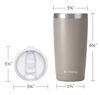 Picture of SUNWILL Travel Coffee Tumbler 20 oz, Insulated Mug with Lid, Stainless Steel Cup for Outdoor, Powder Coated Taupe