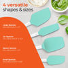 Picture of M KITCHEN Silicone Spatula Set - Heat Resistant & BPA Free - 4 Piece Nonstick Rubber Spatulas, Spoonula, Jar Scraper for Cooking, Baking, Mixing, Frosting - Dishwasher Safe Kitchen Utensils
