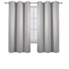 Picture of LEMOMO Light Grey Blackout Curtains 38 x 63 Inch Length/Set of 2 Curtain Panels/Thermal Insulated Room Darkening Blackout Curtains for Bedroom