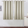 Picture of LEMOMO Light Beige Blackout Curtains/52 x 45 Inch Length Kids Curtains/Set of 2 Panels Grommet Bedroom Curtains for Living Room Curtains