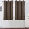 Picture of LEMOMO Chocolate Brown Blackout Curtains 38 x 54 Inch Length/Set of 2 Curtain Panels/Thermal Insulated Room Darkening Blackout Curtains for Bedroom