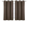 Picture of LEMOMO Chocolate Brown Blackout Curtains 38 x 54 Inch Length/Set of 2 Curtain Panels/Thermal Insulated Room Darkening Blackout Curtains for Bedroom