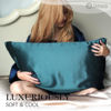 Picture of 100% Mulberry Silk Pillowcase for Hair and Skin, 22 Momme Natural Silk Pillow Case with Zipper, Both Sided Pure Silk Pillow Cover for Women Mom Men (Fog Blue, King 20''×36'')