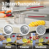 Picture of PriorityChef Large 15oz Potato Ricer With 3 Discs, Heavy Duty Stainless Steel Potato Ricer for Mashed Potatoes, Potato Masher, Press and Ricer Kitchen Tool, Red