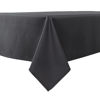 Picture of Biscaynebay Textured Fabric Tablecloths 60 X 108 Inches Rectangular, Black Water Resistant Spill Proof Tablecloths for Dining, Kitchen, Wedding and Parties, Machine Washable