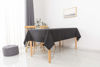 Picture of Biscaynebay Textured Fabric Tablecloths 60 X 108 Inches Rectangular, Black Water Resistant Spill Proof Tablecloths for Dining, Kitchen, Wedding and Parties, Machine Washable