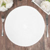 Picture of SHACOS Round Braided Placemats Set of 6 Round Table Mats for Dining Table 15 inch Washable Cotton Polyester Place Mat (White, 6)