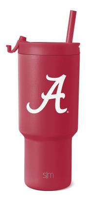 Picture of Simple Modern Officially Licensed Collegiate Alabama Crimson Tide 30 oz Tumbler with Flip Lid and Straws | Insulated Cup Stainless Steel | Gifts for Men Women | Trek Collection | University of Alabama