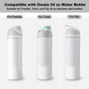Picture of Alwenid 2PCS Silicone Water Bottle Boot for Owala 24 Oz, Anti-Slip Protective Sleeve Bottom Bumper Protector for FreeSip, Twist, and Flip Stainless Steel Water Bottles (White)